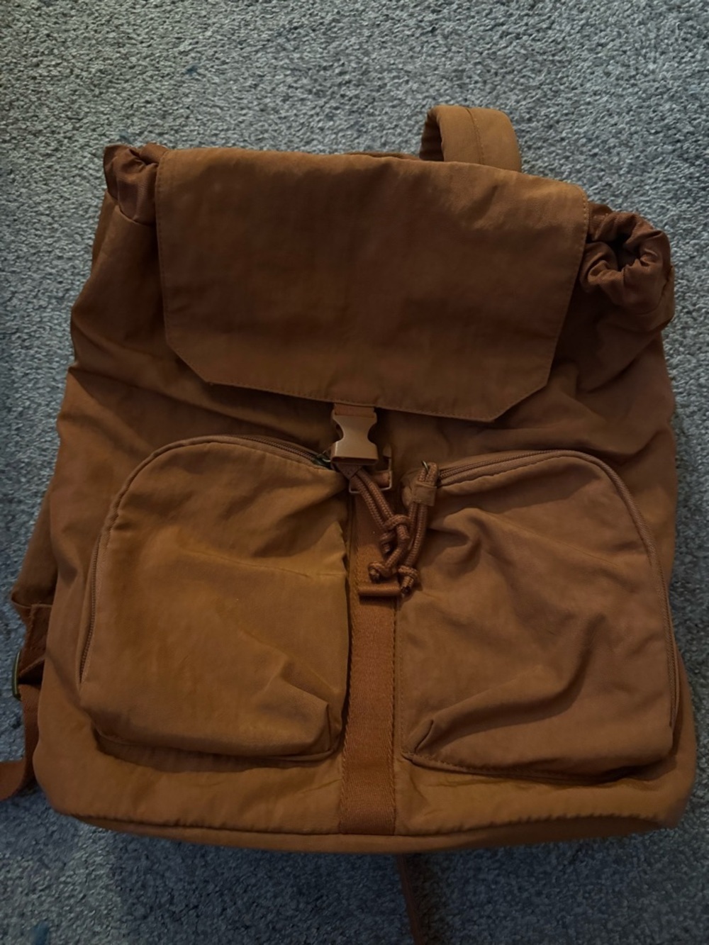 Universal Thread Brown Canvas Backpack with Front Pockets